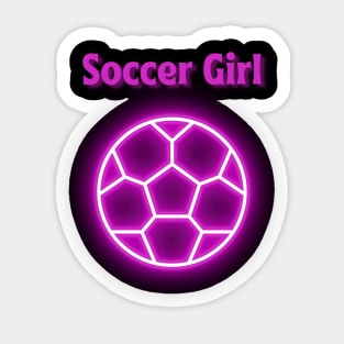 Soccer Girl Artwork Sticker